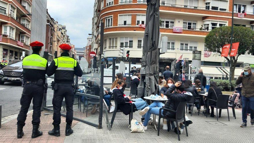 Un amplio despliegue policial evita que se repitan aglomeraciones en Bilbao antes de la final de la Copa del Rey
