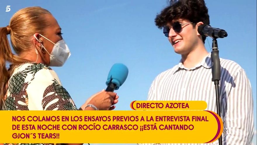 Así fue la surrealista entrevista de Belén Esteban a Gjon's Tears en 'Sálvame'