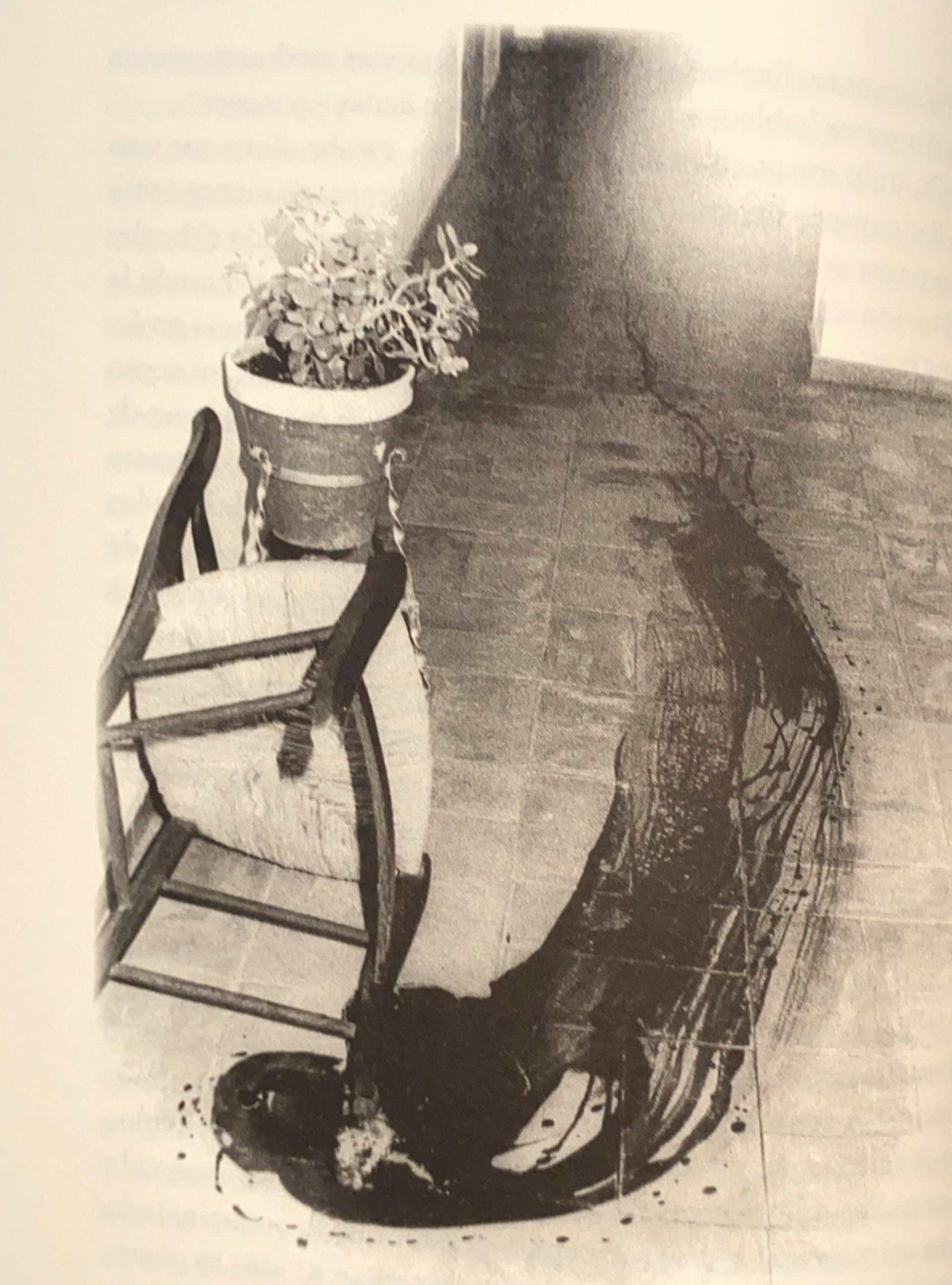 La icónica imagen del reguero de sangre que dejó el cuerpo de Juana Martín.