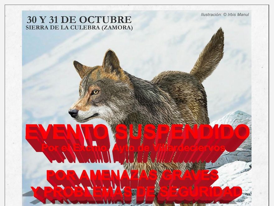 Cartel original de las jornadas después de haber sido cancelado.