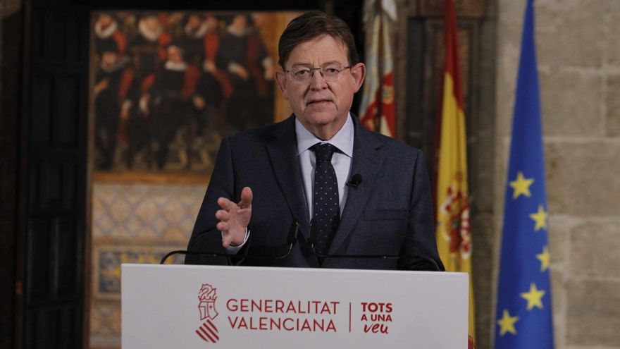 El president de la Generalitat Valenciana, Ximo Puig, durante su intervención.