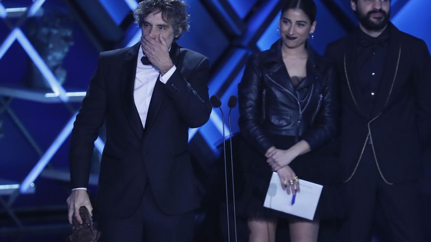 Pepe Dominguez, tras recibir el Goya a Mejor dirección de arte por 'Modelo 77'