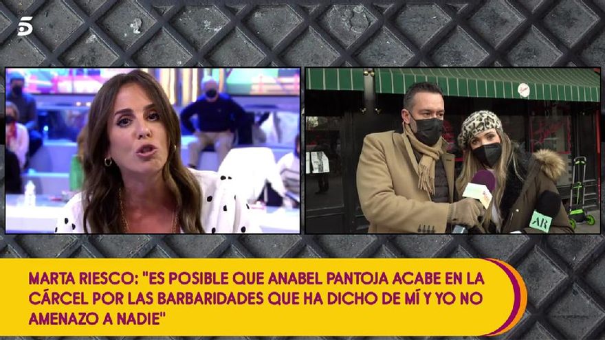 Marta Riesco y Anabel Pantoja, a la gresca en directo: "Tú, a un banquillo como tu tía"