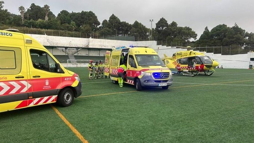 En estado crítico un motorista accidentado en La Guancha