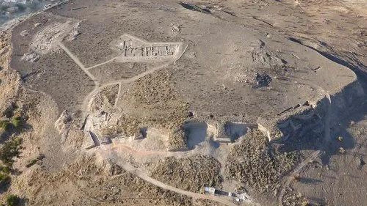 El yacimiento de Puente Tablas desde el aire.