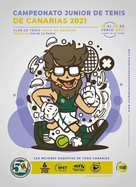 Cartel anunciador del Campeonato de Canarias Junior de Tenis.