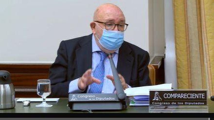 Javier García Fernández, secretario general del Ministerio, en la presentación de los PGE