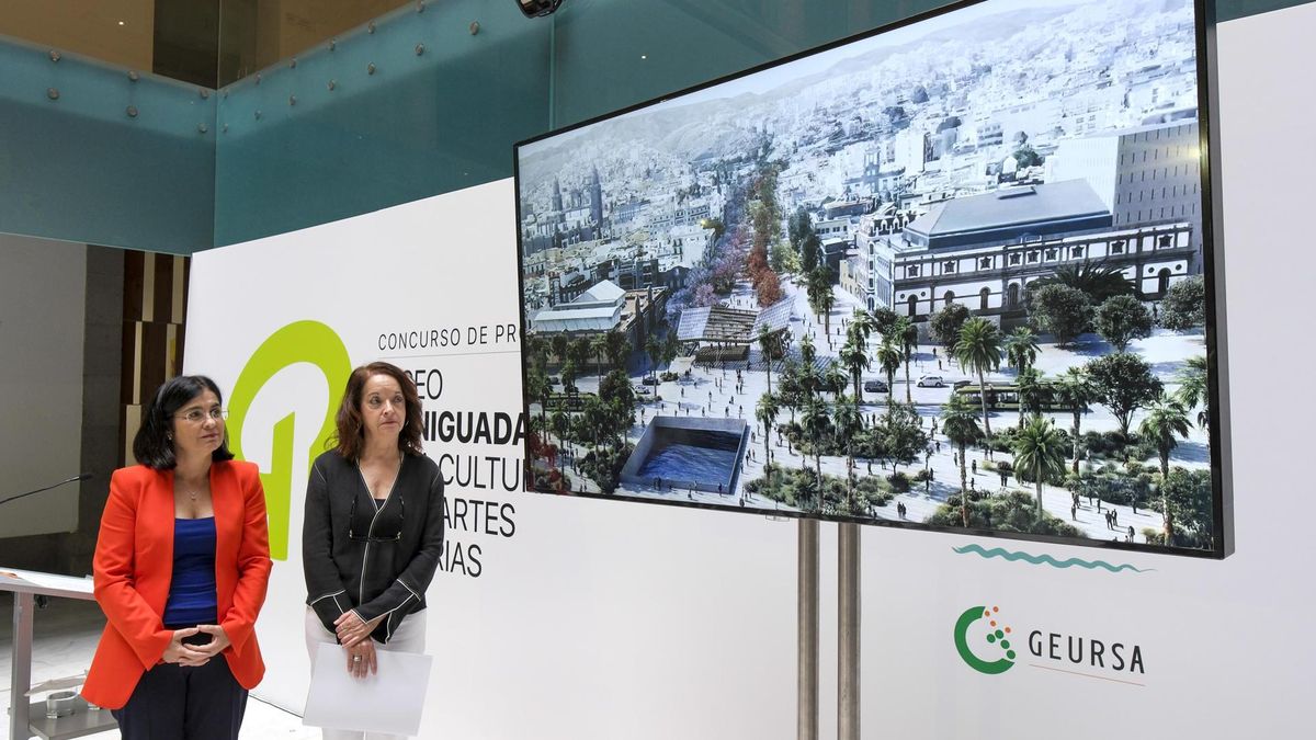 La alcaldesa, en la presentación del proyecto 'Awa' como ganador del concurso.