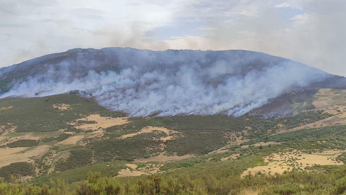 Incendio forestal de Resoba, en Palencia.