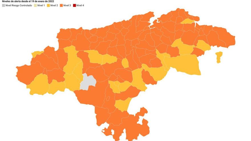 El semáforo COVID sitúa a 81 municipios cántabros en alerta 3 sin ocio nocturno