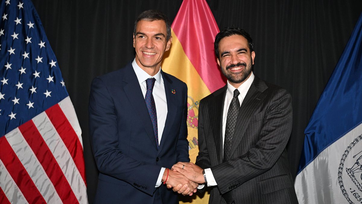 Sánchez y Mamdani, durante su encuentro.