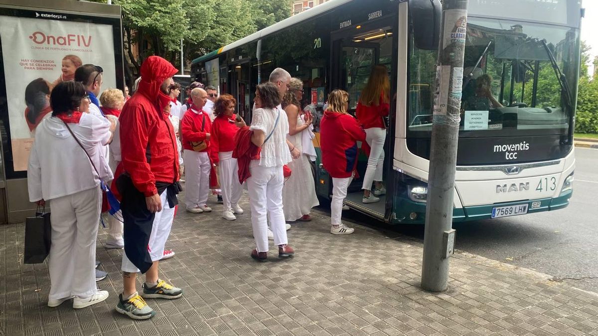 La huelga redujo un 22% los desplazamientos en autobús urbano en Pamplona durante los Sanfermines