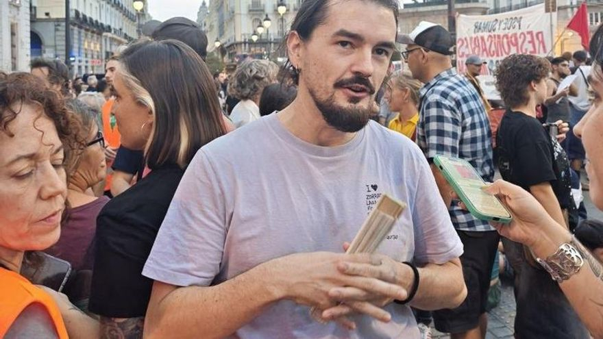 Puto Mikel en la acampada de Sol el 27 de septiembre de 2026