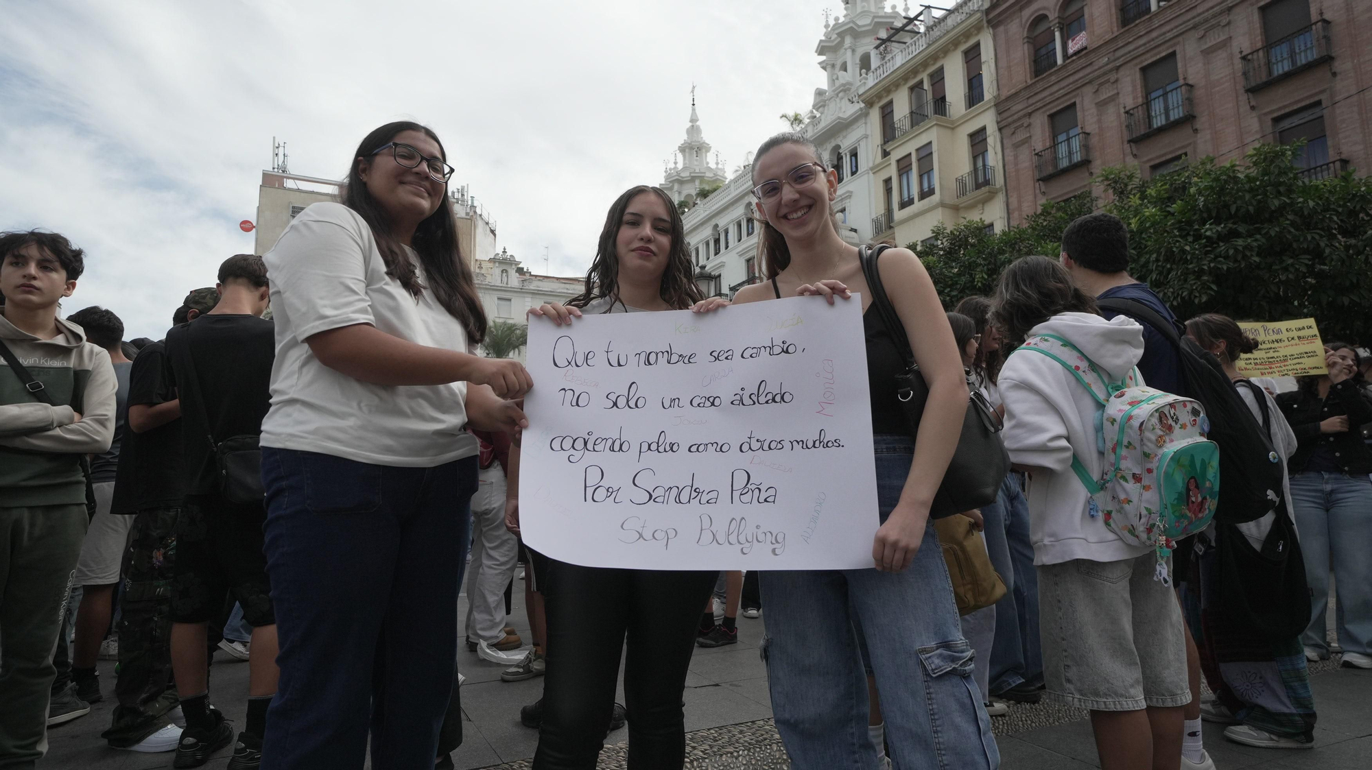Manifestación de estudiantes contra el bullying