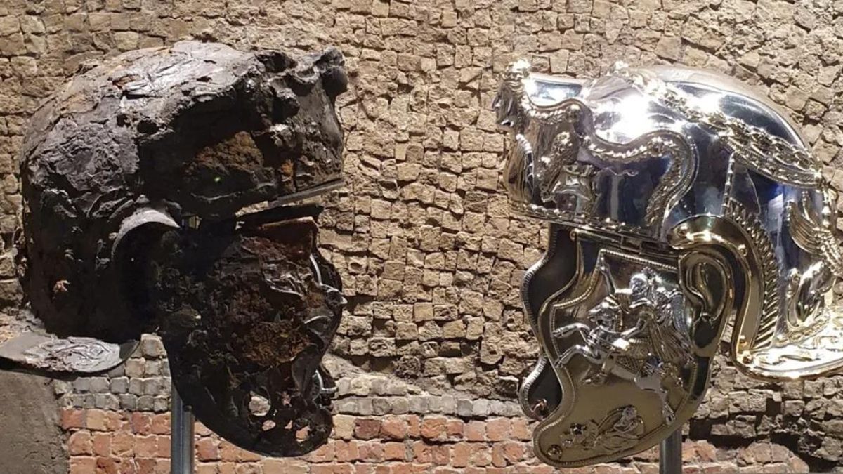 El casco romano de 2.000 años que parecía un cubo oxidado y escondía una extraordinaria obra de orfebrería