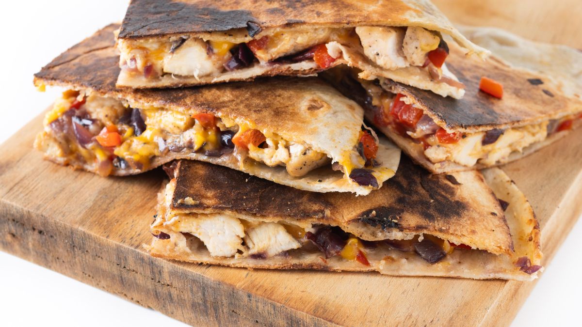 Quesadilla ligera de pollo y mozzarella