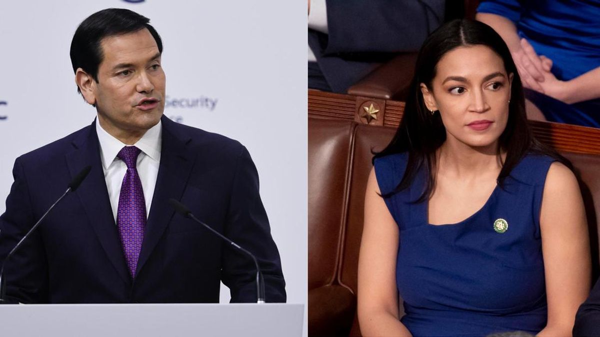 Marco Rubio y Alexandria Ocasio-Cortez.