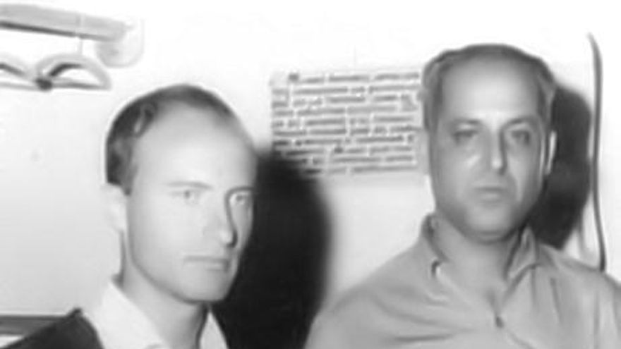 Monzón con Manolo Millares