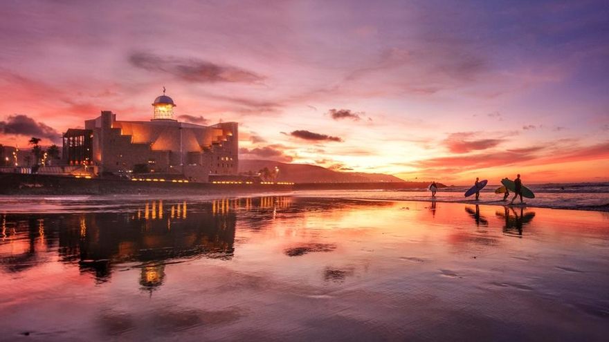 Primer Premio de 'Mi rincón Favorio Las Palmas de Gran Canaria', la fotografía de Juan Alberto Silva de la playa de Las Canteras
