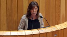 La conselleira Beatriz Mato anunciando en el Parlamento en diciembre de 2014 nuevas medidas de control de los cursos de formación