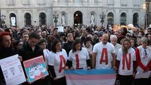 La cocentración para honrar a memoria del joven transexual Alan.