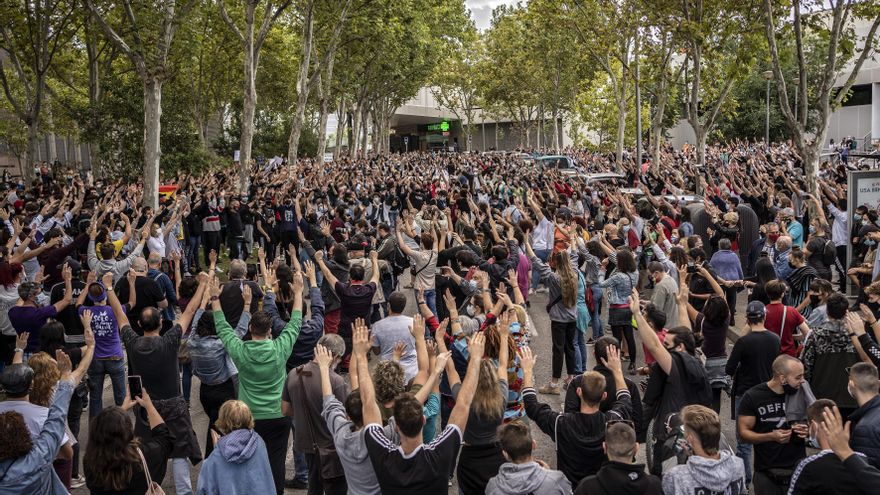 Protestas recientes en el barrio madrileño de Vallecas por una sanidad pública de calidad y contra la segregación