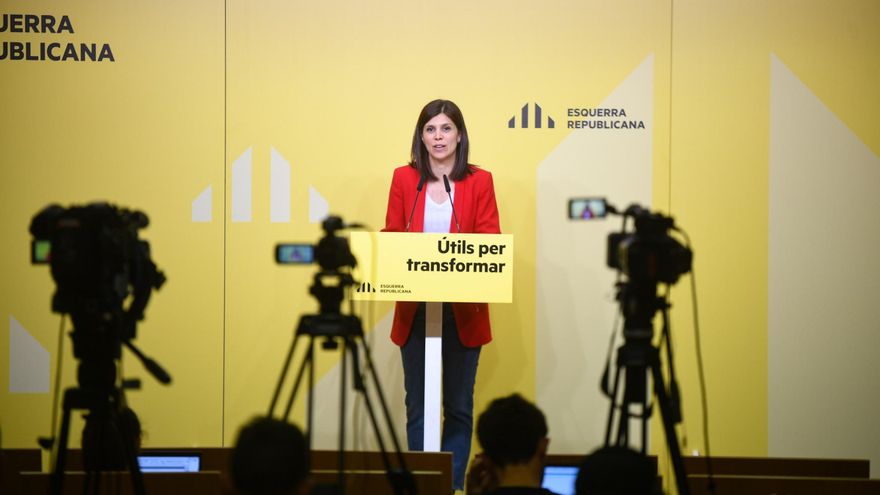 Marta Vilalta en rueda de prensa.