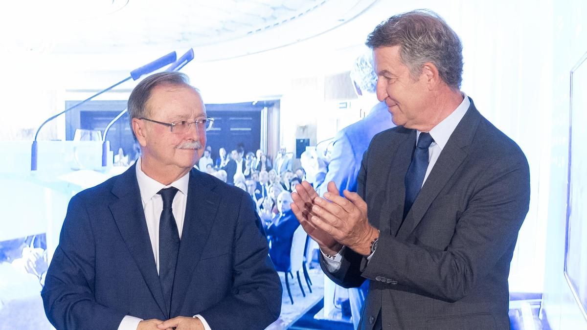 El presidente de la Ciudad Autónoma de Ceuta, Juan Jesús Vivas, junto a Alberto Núñez Feijóo, el pasado 7 de septiembre.