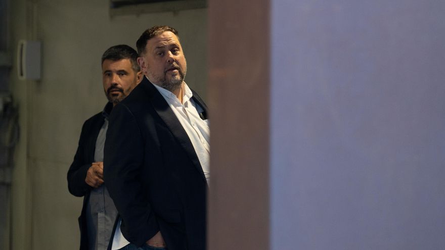 El presidente de ERC, Oriol Junqueras, a su llegada a la reunión de la nueva ejecutiva de ERC.