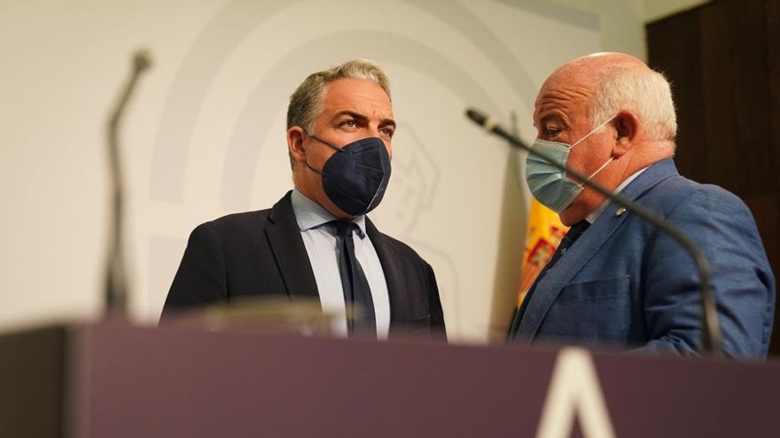 Bendodo y Aguirre, este martes en rueda de prensa.