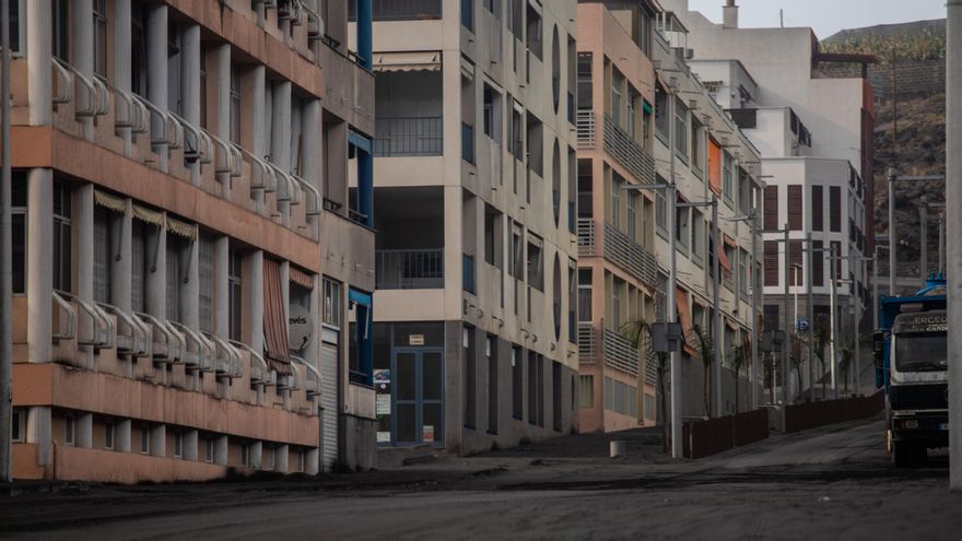 El barrio desalojado de Puerto Naos, al sur de La Palma