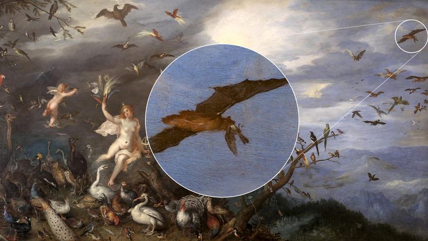 Brueghel se adelantó 400 años: pintó un murciélago 'gigante' cazando un pájaro antes de que la ciencia lo describiera