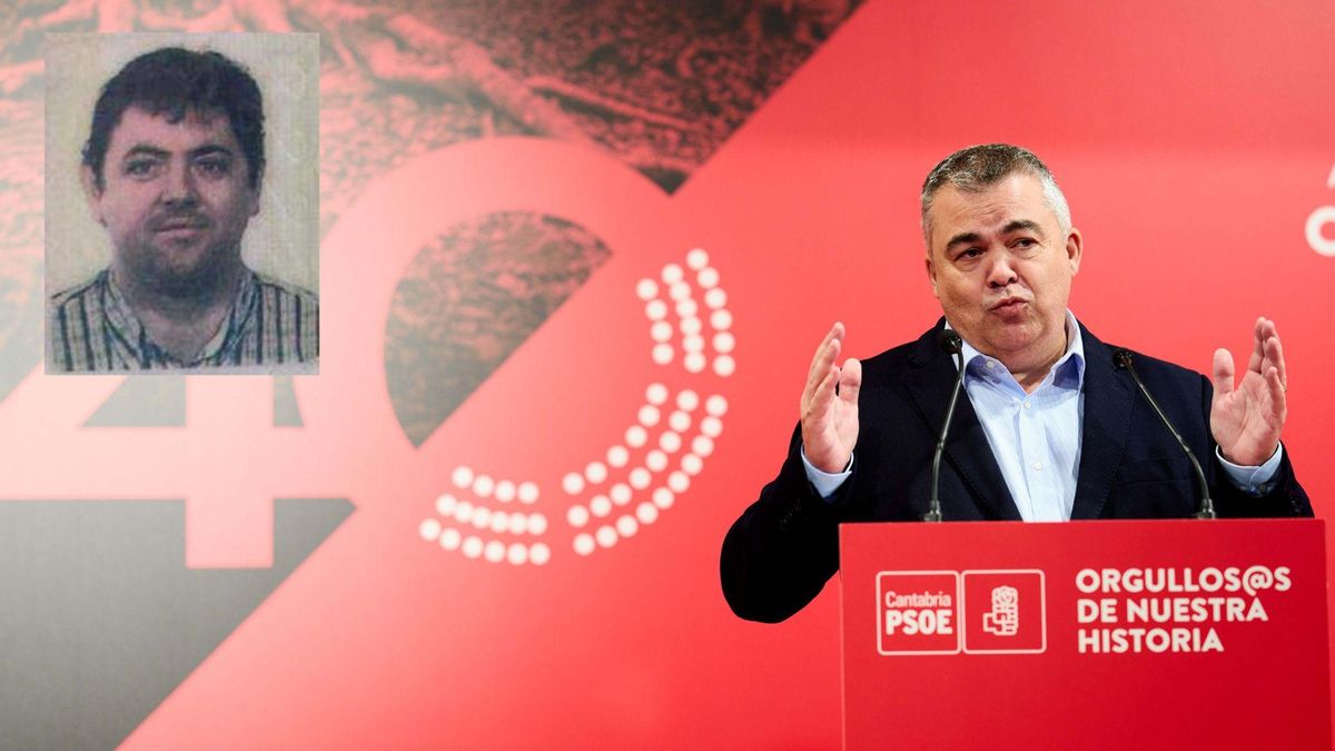 Santos Cerdán y, en pequeño, Antton Alonso