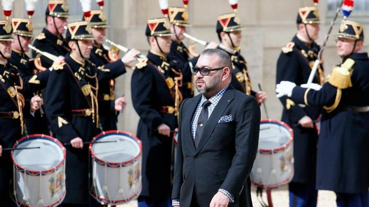 Mohamed VI, rey de Marruecos, durante una visita a oficial a Francia en abril de 2018
