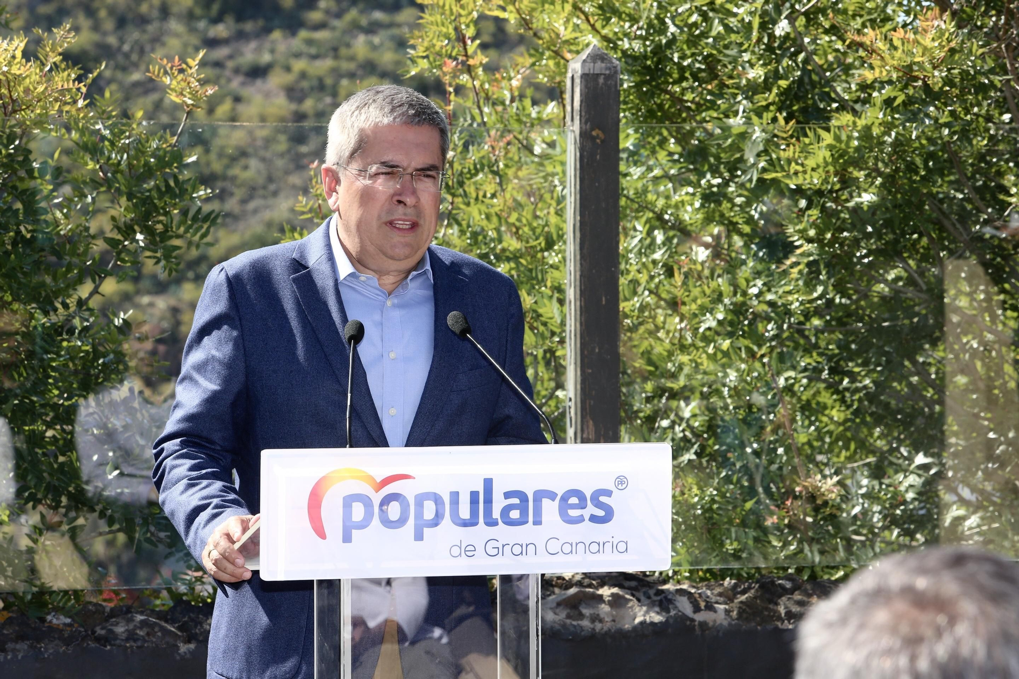 Marco Aurelio Pérez, candidato del PP al Cabildo de Gran Canaria durante la presentación de su candidatura. (Alejandro Ramos)