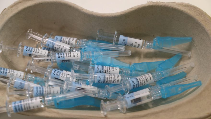 Estar vacunado contra la gripe antes de haber contraído la covid-19 reduce el riesgo de ictus, sepsis y trombosis venosa profunda, señala la investigación presentada en el Congreso Europeo de Microbiología Clínica y Enfermedades Infecciosas, celebrado  "online". EFE/LUIS TEJIDO/Archivo