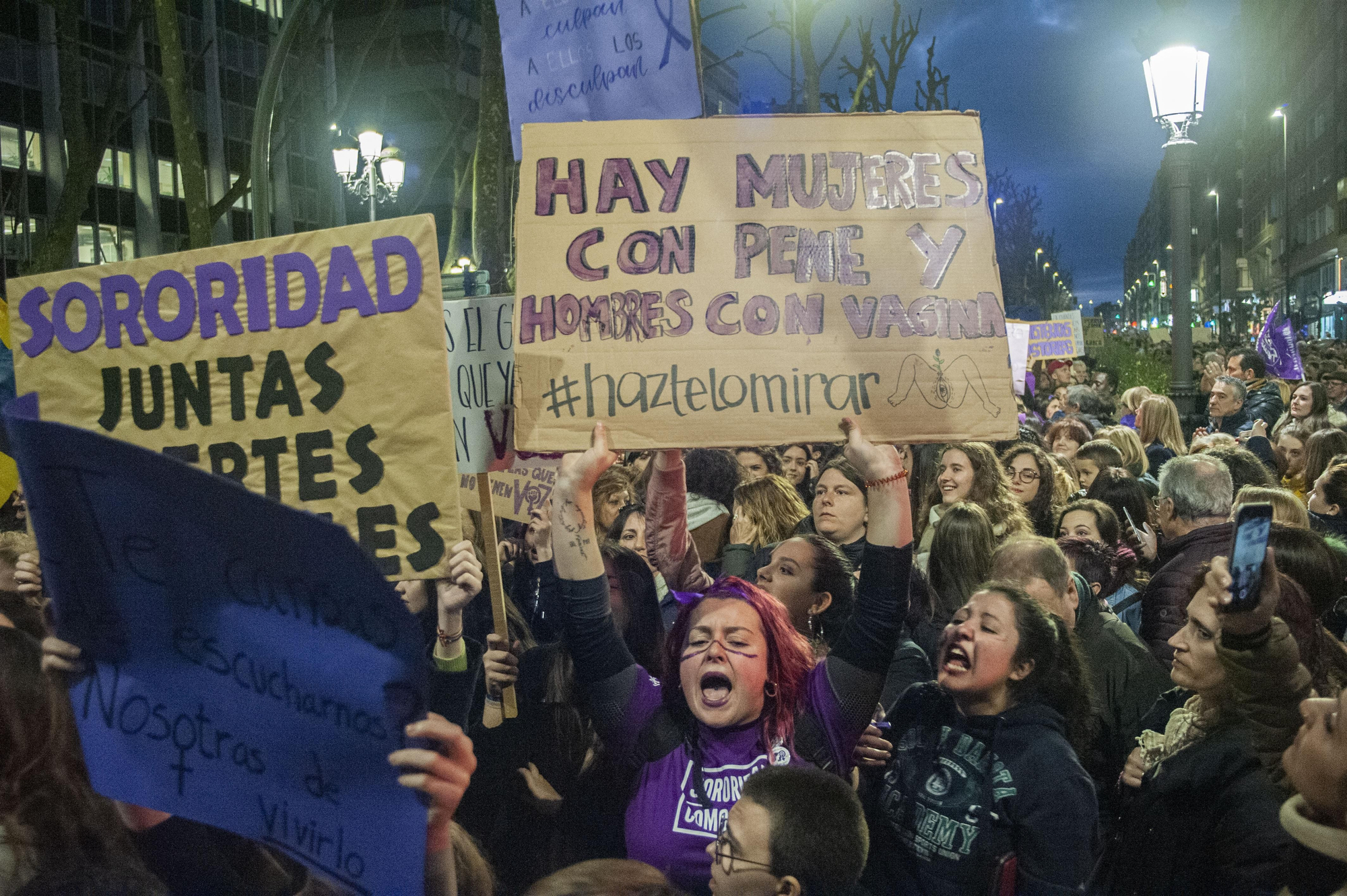 Decenas de miles de personas han colapsado el centro de Santander durante la manifestación del 8M | BUBY REY