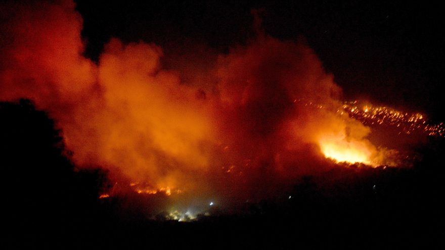 Imagen del incendio de Moria.