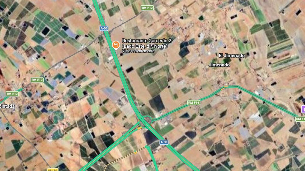 Corte en A-30 en el tramo Murcia–Cartagena