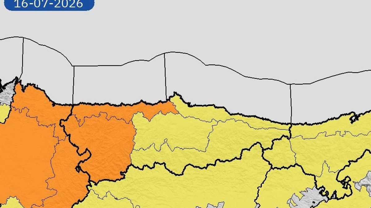 Alerta naranja por tormentas y lluvias en el occidente del Principado de Asturias