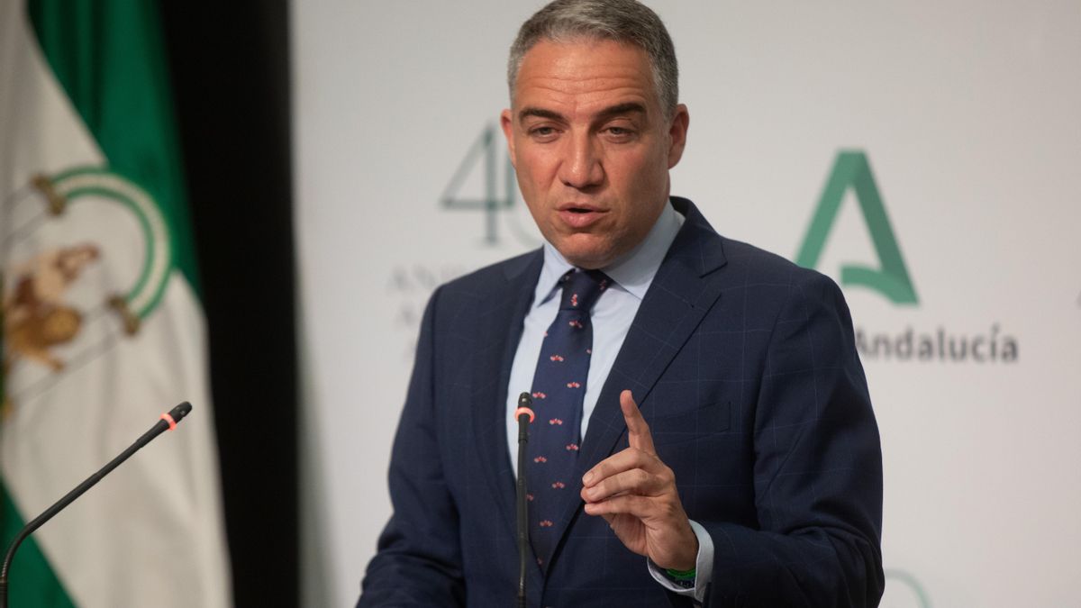 El consejero de la Presidencia, Administración Pública e Interior y portavoz del Gobierno andaluz, Elías Bendodo