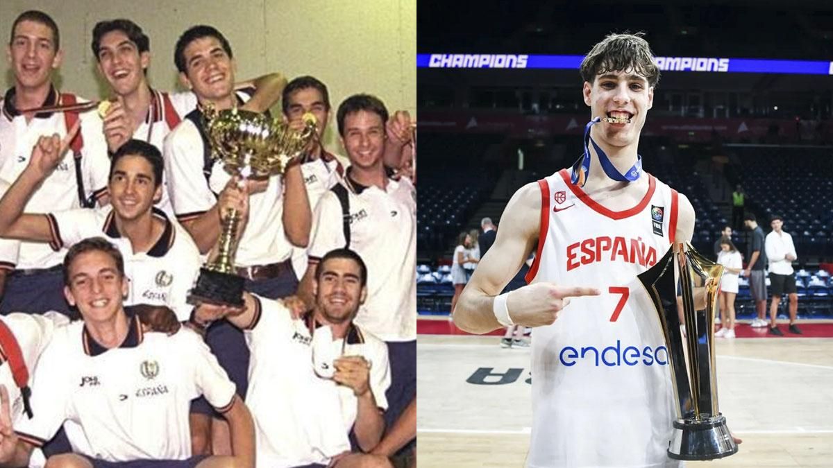 Felipe Reyes y Guillermo del Pino, campeones de Europa U18