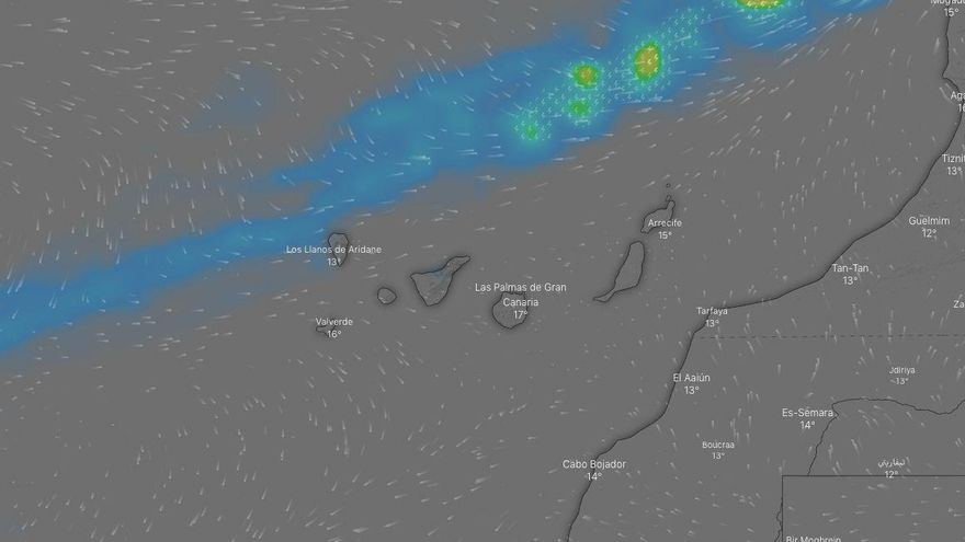 Frente llegando a Canarias el 24 de diciembre, según Windy.com