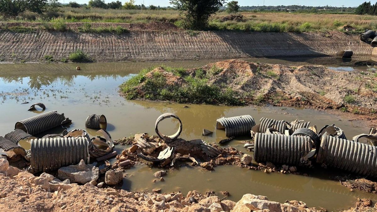 La bassa de laminació en plena Pobla de Vallbona que encén el veïnat: “És un niu de mosquits i males olors”