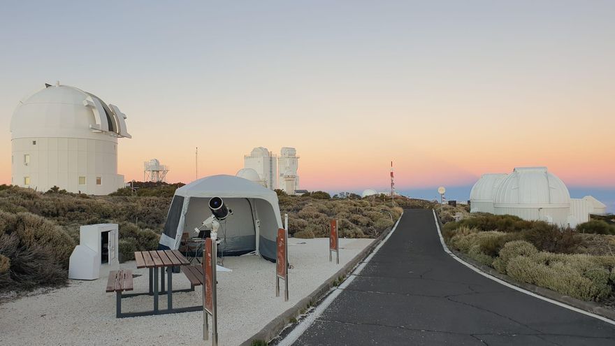 Un cielo totalmente despejado y un clima frío, aunque sin viento permitió una observación en buenas condiciones