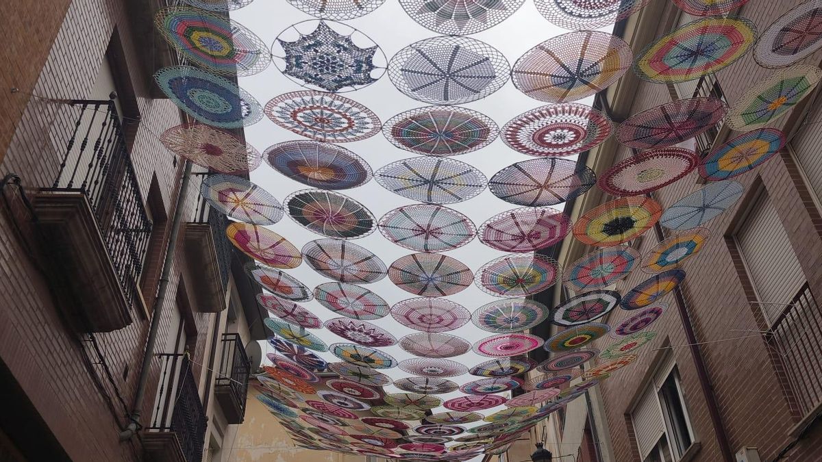 Decoración de ganchillo en Albelda de Iregua
