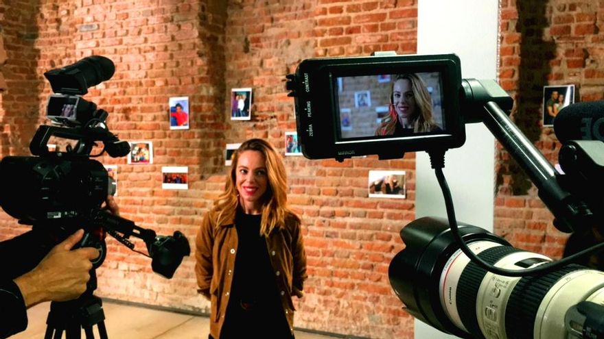 Silvia Marty, durante la grabación del reencuentro de 'UPA'