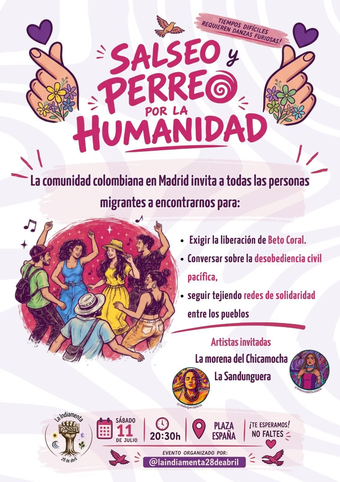 Cartel de la convocatoria, programada para este sábado en Plaza España
