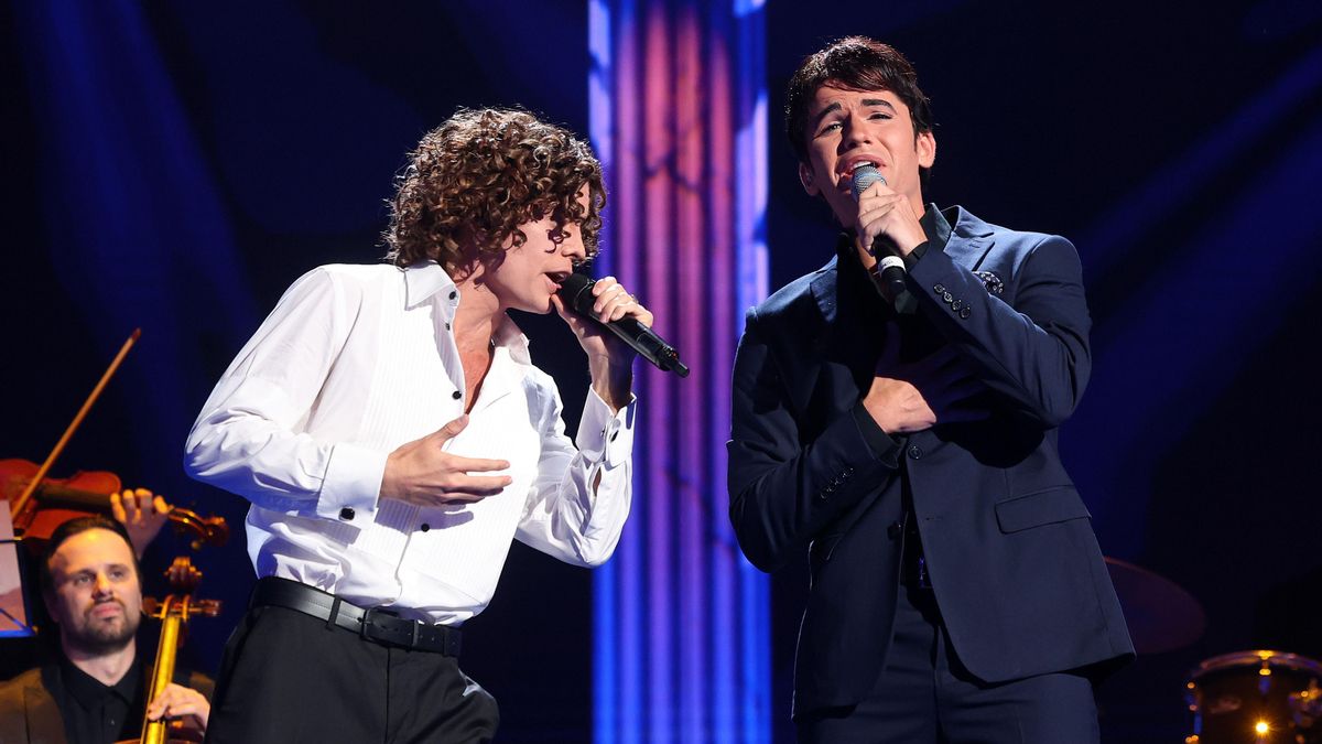 Martín Savi y Mikel Herzog Jr en la gala 10 de 'Tu cara me suena 13'