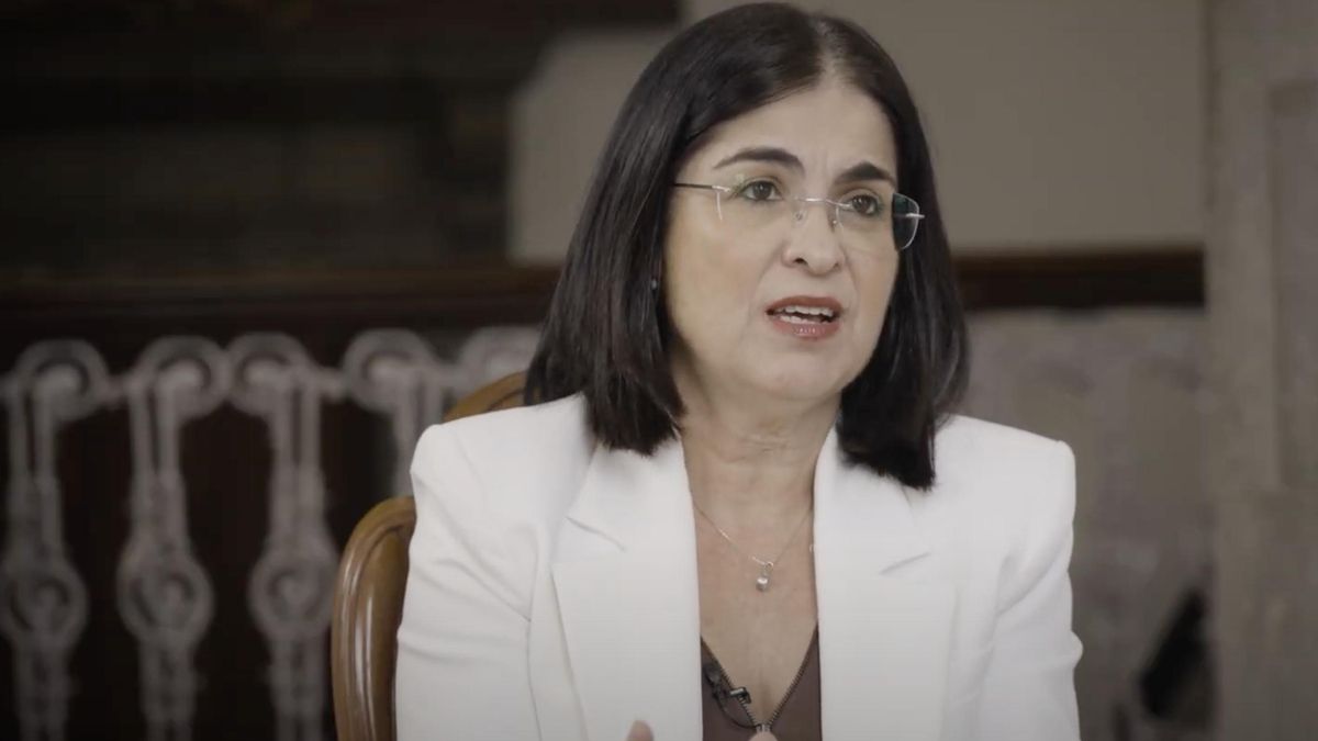 Carolina Darias, en un momento de la entrevista con Carlos Sosa.